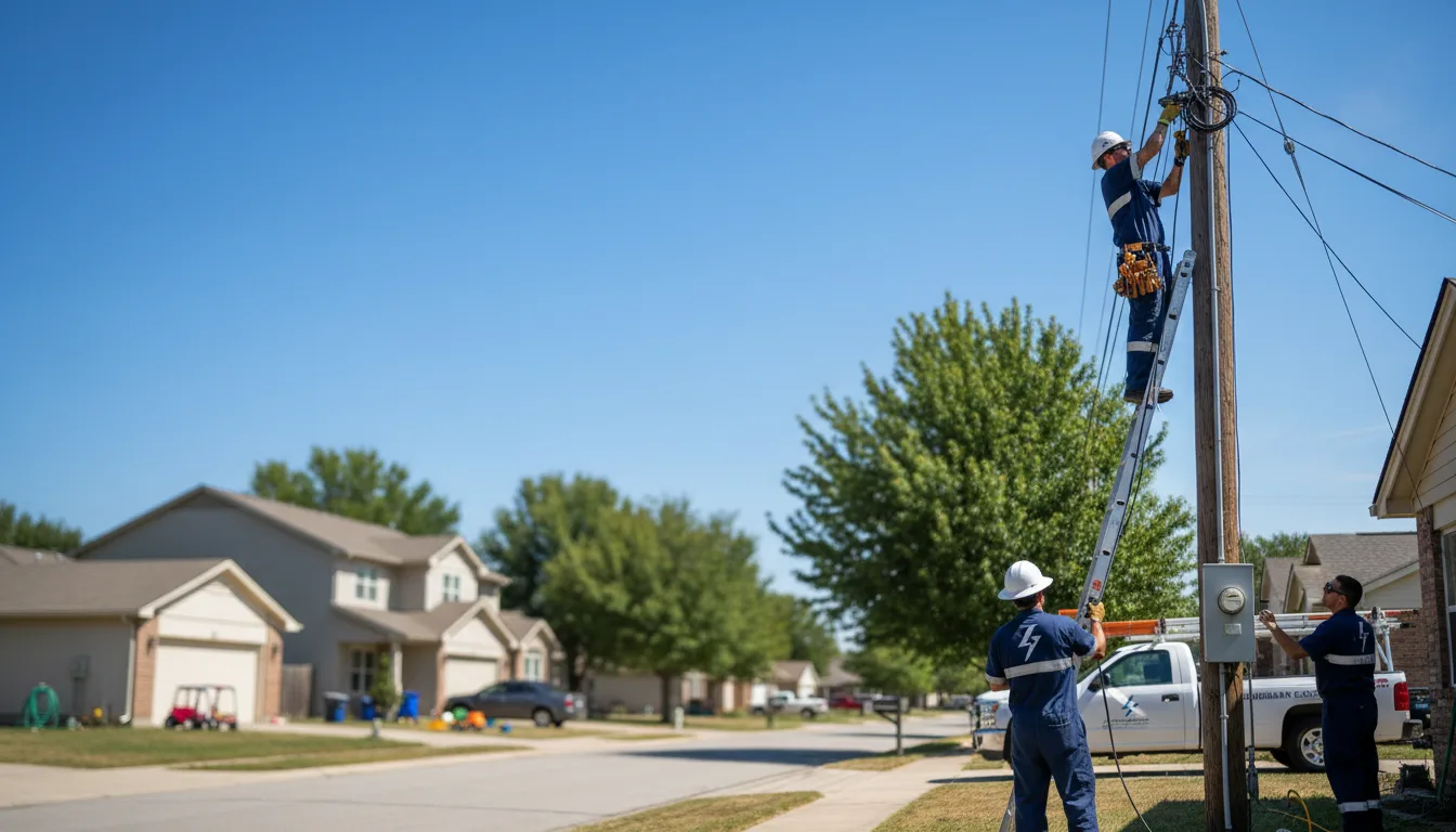Residential electrician providing installation services in University City, MO